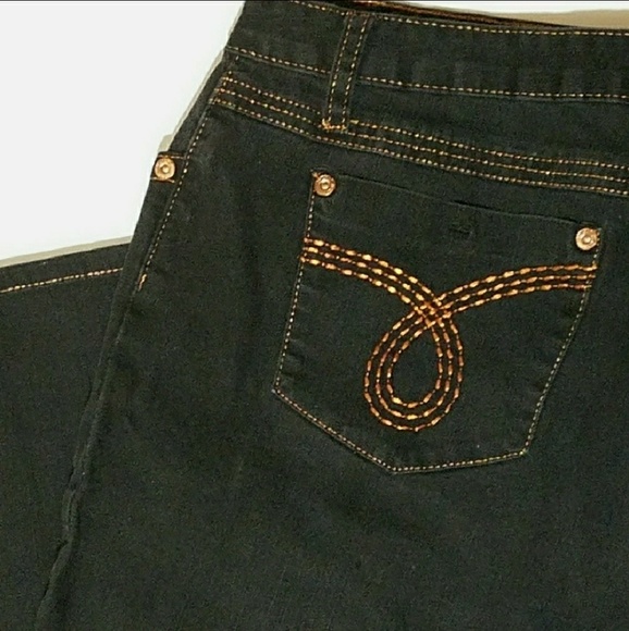o) Sizzle Denim 16 Black copper straight jean. - Picture 6 of 9
